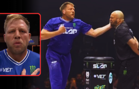 Regarder: L&rsquo;ancien champion de la WWE, Jake Hager, livre un KO tonitruant lors de ses débuts en Power Slap