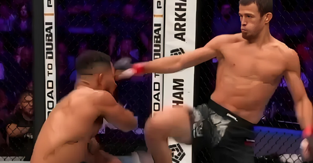 Usman Nurmagomedov aplatit Archie Colgan avec un coup de tête brutal pour rester invaincu au PFL New York